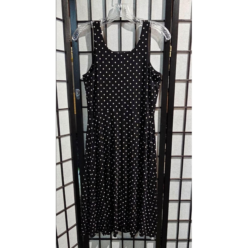 OLD NAVY Womens Dress Size S Black White Polka Dot Sleeveless Scoop Neck - Picture 5 of 5